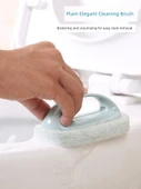 Mutfak Banyo Temizleme Fırçası - Mavi Sap + 5 Sünger Bez - 2