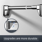 Duvara Monte Katlanabilir Çamaşır Kurutma Askısı - Paslanmaz Çelik Yük Taşıma Güçlendirmesi, 3.3~4.0 Metre Duvar Mesafesi [120.00kg Yük Taşıma] (33 Boru Çapı) - 1
