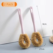 Pembe Uzun Saplı Bulaşık Fırçası - 2 Adet thumbnail 1