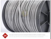 304 Paslanmaz Çelik Plastik Kaplı Çamaşır İpi - 2mm - 50 Metre thumbnail 6