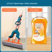 27cm Düz Saplı Tuvalet Sünger Paspas + 1 Şişe Yer Temizleyici - 1