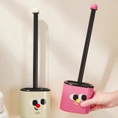 Duvara Monte Tuvalet Fırçası - Pembe Siyah 2'li Paket - 2