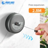 Paslanmaz Çelik Otomatik Çamaşır Kurutma İpi - Füme Gri - 2.8m - 2