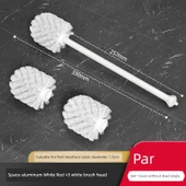 Tuvalet Fırçası - Beyaz (Standart Sap + 3 Adet Fırça Başlığı) - 1