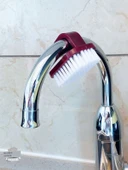 Kıl Fırçalı Meyve Sebze Temizleme Fırçası - Yumuşak Yün [Pirinç Beyazı 1 + Gül 1] thumbnail 6