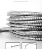 Şeffaf Plastik Kaplı Paslanmaz Çelik Çamaşır İpi - 6mm Kalınlık - 25 Metre - 9