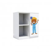 2 Raflı 1 Kapaklı Çocuk odası Anaokulu Kreş Dolap Meslek Temalı - 2