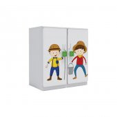 2 Kapaklı Çocuk odası Anaokulu Kreş Dolap Meslek Temalı - 1