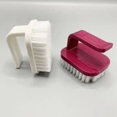 Kıl Fırçalı Meyve Sebze Temizleme Fırçası - Yumuşak Yün [Pirinç Beyazı 1 + Gül 1] thumbnail 1