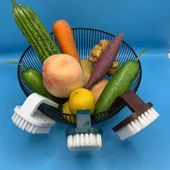 Kıl Fırçalı Meyve Sebze Temizleme Fırçası - Yumuşak Yün [Pirinç Beyazı 1 + Gül 1] thumbnail 7