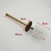 Seramik Sarı Çiçek Desenli Tuvalet Fırçası Kabı (Tutucusuz) - 10