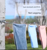 Şeffaf Plastik Kaplı Paslanmaz Çelik Çamaşır İpi - 6mm Kalınlık - 8 Metre - 4