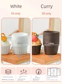 Beyaz ve Kahverengi Muffin Kağıdı - 100 Adet - 1