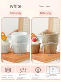 Beyaz ve Doğal Renkli Muffin Kağıdı - 200 Adet - 1