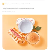 Yüksek Isıya Dayanıklı Yapışmaz Pişirme Kağıdı Ekmek Kek Kalıbı - Tekne Şekilli Ekmek Kağıdı Tutucu [50 adet] thumbnail 9