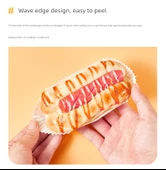 Yüksek Isıya Dayanıklı Yapışmaz Pişirme Kağıdı Ekmek Kek Kalıbı - Tekne Şekilli Ekmek Kağıdı Tutucu [50 adet] thumbnail 10