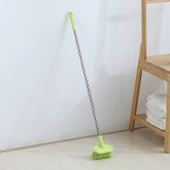 Banyo Tuvalet Zemin Fayans Temizleme Fırçası - Uzun Saplı Yuvarlak Başlıklı Yeşil - 1