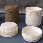 Yağ Geçirmeyen Fırın Kağıdı Kek Tost Bardağı - Beyaz 9*2.3cm (50 Adet) - 1