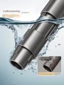 Ayarlanabilir Gergi Perde Çubuğu - Gri - 4.2-4.9m - 4