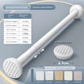 Duvarsız Balkon Perde Kurutma Askısı - Beyaz için 0.7~1.2 Metre - 1