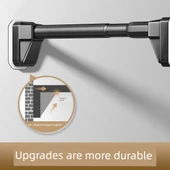 Ayarlanabilir Gergi Perde Çubuğu - Siyah - 3.7-4.4m - 1