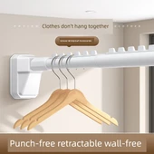 Yana Monte Deliksiz Katlanabilir Rüzgar Geçirmez Çamaşır Kurutma Askısı - 3.3~4.0 Metre Minimalist Beyaz - 1