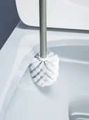 Nötr Dantel Seramik Klozet Fırçası Kabı - 4