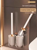 Duvara Monte Tuvalet Fırçası - Sedef Beyazı + 2 Tuvalet Temizleyici thumbnail 2