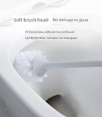 Deliksiz Duvara Monte Tuvalet Fırçası - Beyaz Yuvarlak + Mavi Köpük Paket (10 Adet) thumbnail 10