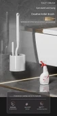 Duvara Monte Tuvalet Fırçası Seti - Standart - Ahşap Desenli Saplı - Aralık Fırçalı - 7
