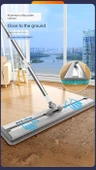 Teleskopik Saplı Düz Paspas - 80cm - 2 Bezli - 10
