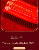 Ahşap Baskılı Düğün Yatağı Fırçası - Altın [Bir Altın Dokunuşu] - Püskülsüz thumbnail 9