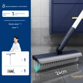 Yer ve Tuvalet Temizleme Fırçası - V Şekilli Aralık Fırçası + Silecek + Paspas Aparatı thumbnail 1