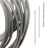 Şeffaf 4mm Plastik Kaplı Çelik Halat Çamaşır İpi - 2 Metre - 9