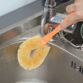 Yapışmaz Uzun Saplı Mutfak Temizleme Fırçası - 2 Adet Tencere Fırçası (Sıcak) thumbnail 4