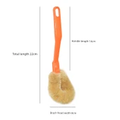 Yapışmaz Uzun Saplı Mutfak Temizleme Fırçası - 2 Adet Tencere Fırçası (Sıcak) thumbnail 5