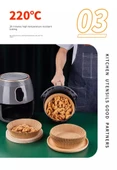 Airfryer Kağıt Altlığı - Kalın 500 Adet - Yağ Emici, Yüksek Isıya Dayanıklı thumbnail 12