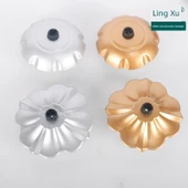 Ayarlanabilir Metal Üst Kapaklı Çamaşır Kurutma Askısı Halat Tutucu - Kelebek Desenli Altın 1 - 4