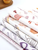 Yağ Geçirmeyen Tek Kullanımlık Fırın Kağıdı - Ekmek Desenli 50 Adet + 5 Karışık Desen (50 Adet) thumbnail 2