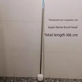 Paslanmaz Çelik Uzun Saplı Tuvalet Fırçası - 47cm - 3 Fırça Başlıklı - 8