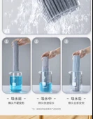 28cm Kalınlaştırılmış Nemlendirici Pamuk Başlıklı Sünger Paspas - Silah Grisi - 4 Başlıklı thumbnail 12