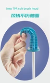 Duvara Monte Tuvalet Fırçası Seti - Gri Tuvalet Fırçası 3'lü Set +40 Adet 50g Kaliteli Mavi Köpük +2 Tuvalet Fırçası Yapıştırıcısı - 9