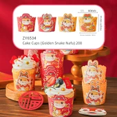 Muffin Kağıdı - Yılan Yılı Altın Yılan - 200 Adet - 1