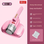 Yatak Temizleme Fırçası - Anti-Mite Toz Emici - Pembe - 1