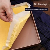 28cm Kare Tepsi için 40g Ekstra Kalın Önceden Kesilmiş 34x34cm Beyaz Yağlı Kağıt - 50 Adet (Model 2) - 4