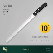 Rulo Pasta ve Tost Ekmeği için 10 inç Yeşil Geniş Dişli Testere Bıçağı - 1