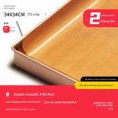 Yüksek Isıya Dayanıklı Fırın Matı - Çift Taraflı Düz/Kesik 34x34 cm - 2 Adet - 1
