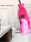 Mini Rulo Sünger Paspas Pembe Set +1 Başlık (Toplam 2 Başlıklı, Sabit) - 5