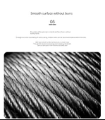 304 Paslanmaz Çelik Halat - 2 m, 2.0mm (7x19 Yumuşak) thumbnail 11