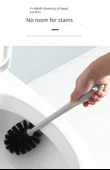 Gri 1 + Soft Pudra 1 Deliksiz Süzülebilir Tuvalet Fırçası (2'li Paket) - 12